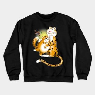 Pussy Cat and Big Cat The Best Buds Crewneck Sweatshirt